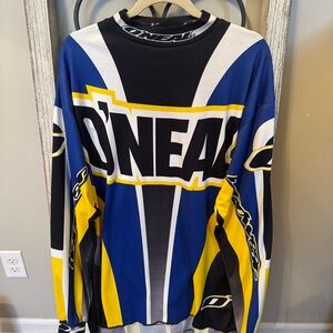 Vintage O’Neal Racing Motocross Jersey USA Made Blue‎ Yellow Black Large